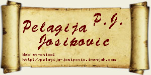 Pelagija Josipović vizit kartica